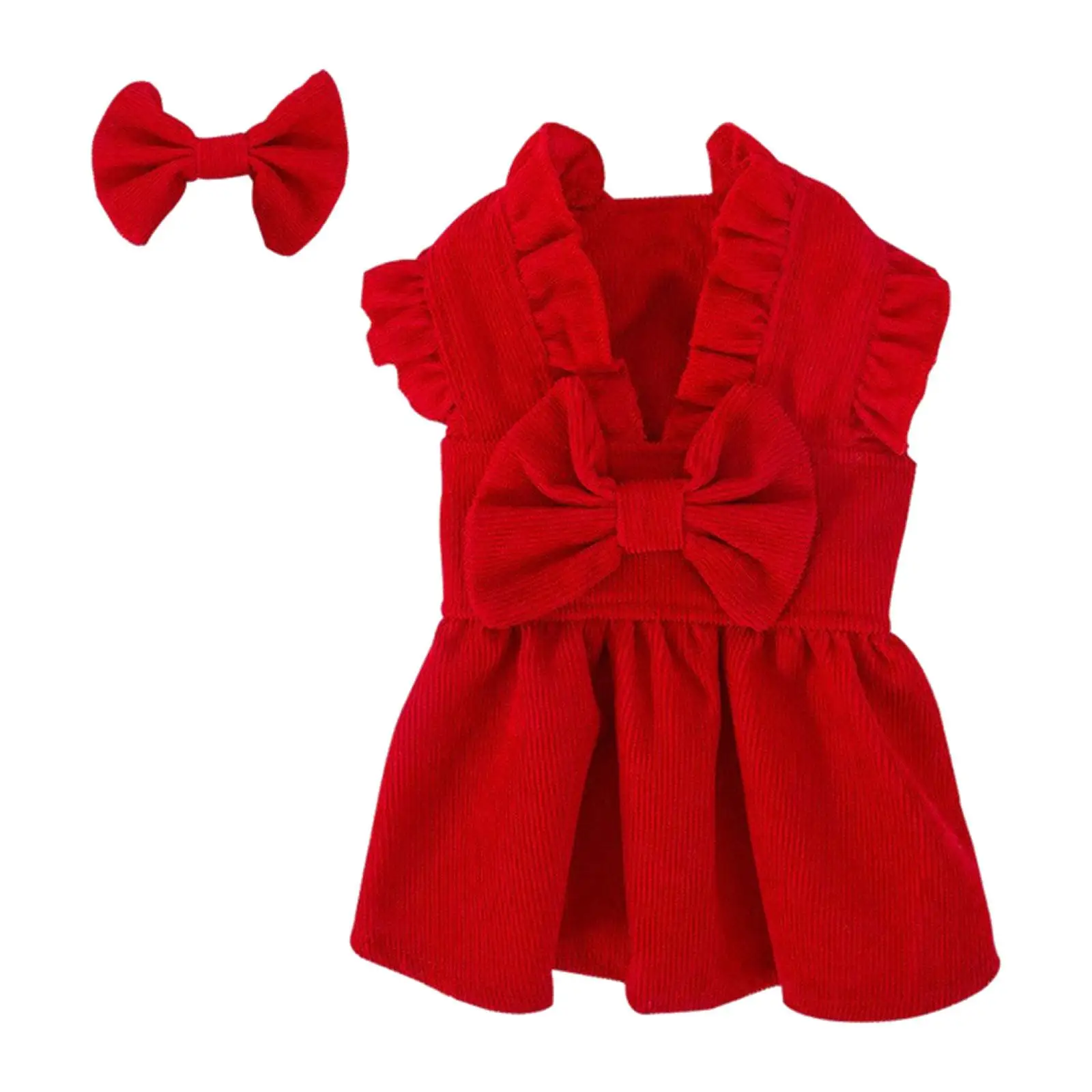 Vestido de princesa de Navidad para perros y pajarita, trajes para cachorros y gatos, ropa para Chihuahua, - imagen 3