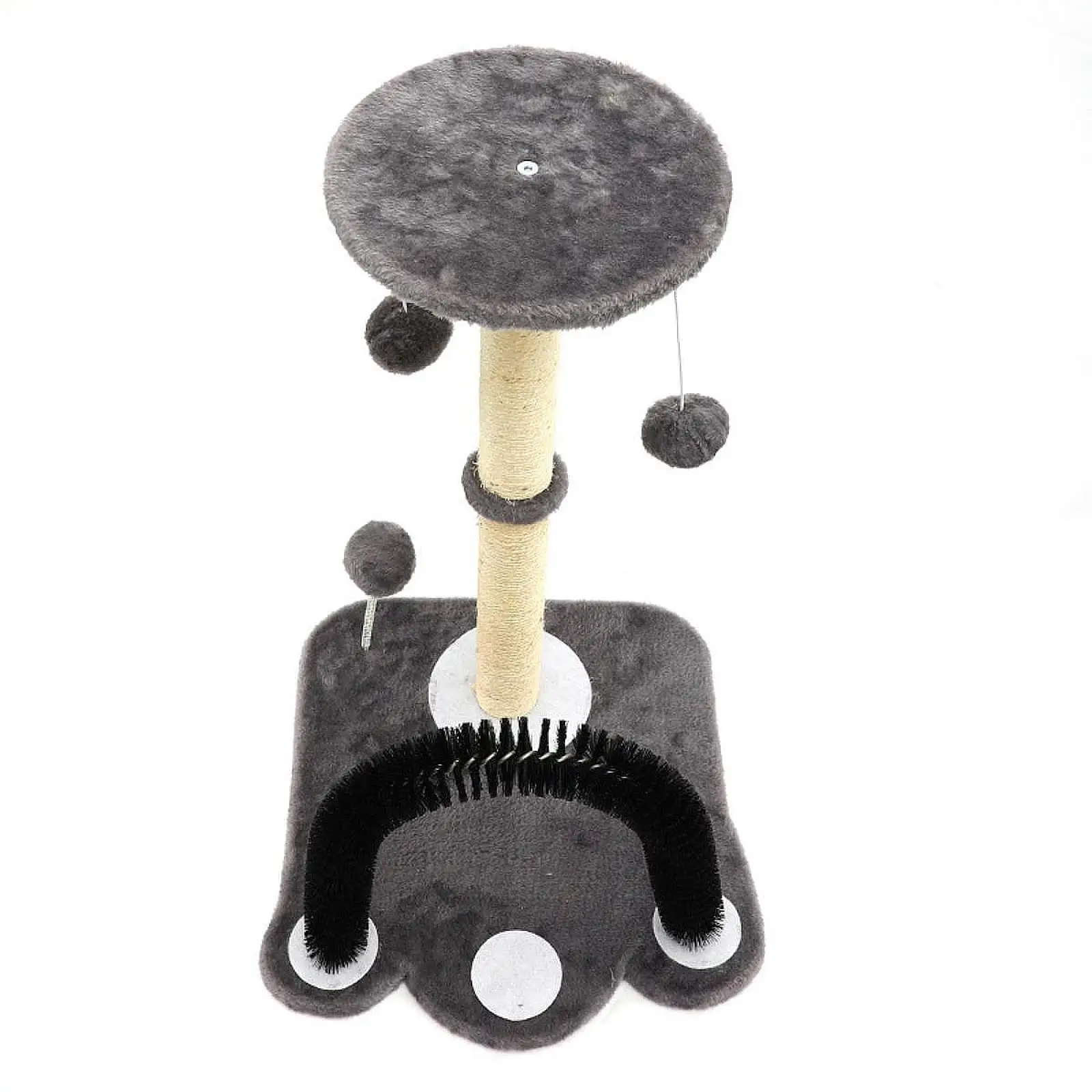 Cat Scratch Post, Sisal Rope, Creative Interactive Vertical Furniture Protector with Hanging Balls,