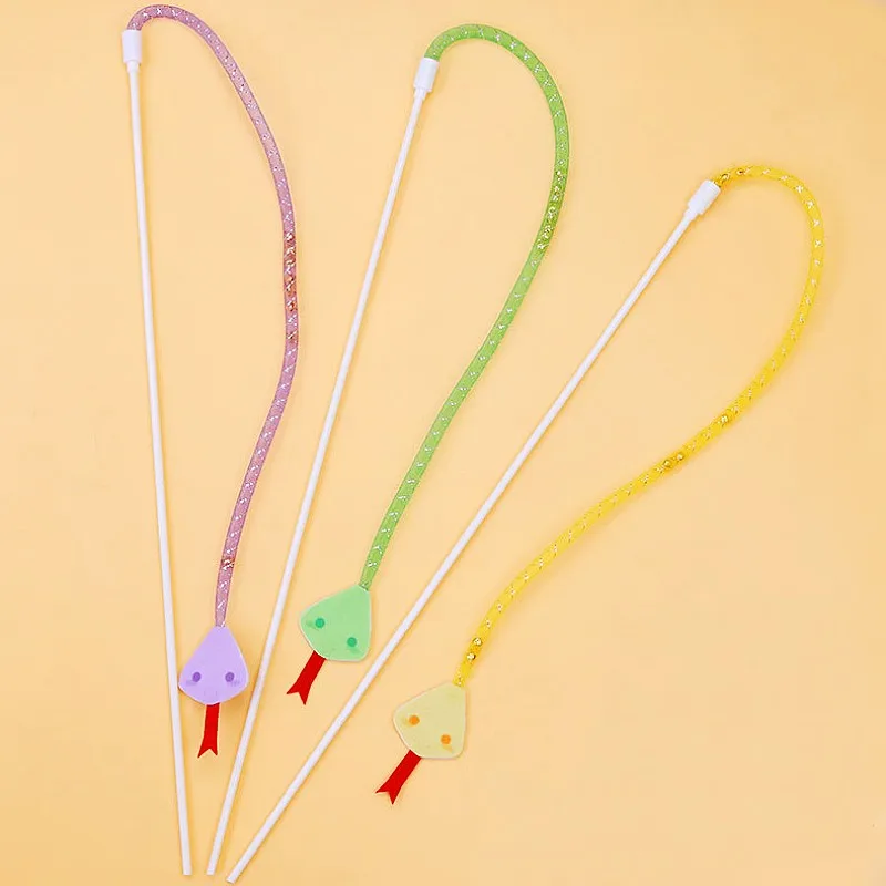 Juguete para gatos, rompecabezas de plumas, juguetes para gatos, palos interactivos con borlas elásticas, juguete para gatos con campana, juguetes para gatos con mango largo, productos para mascotas - imagen 2