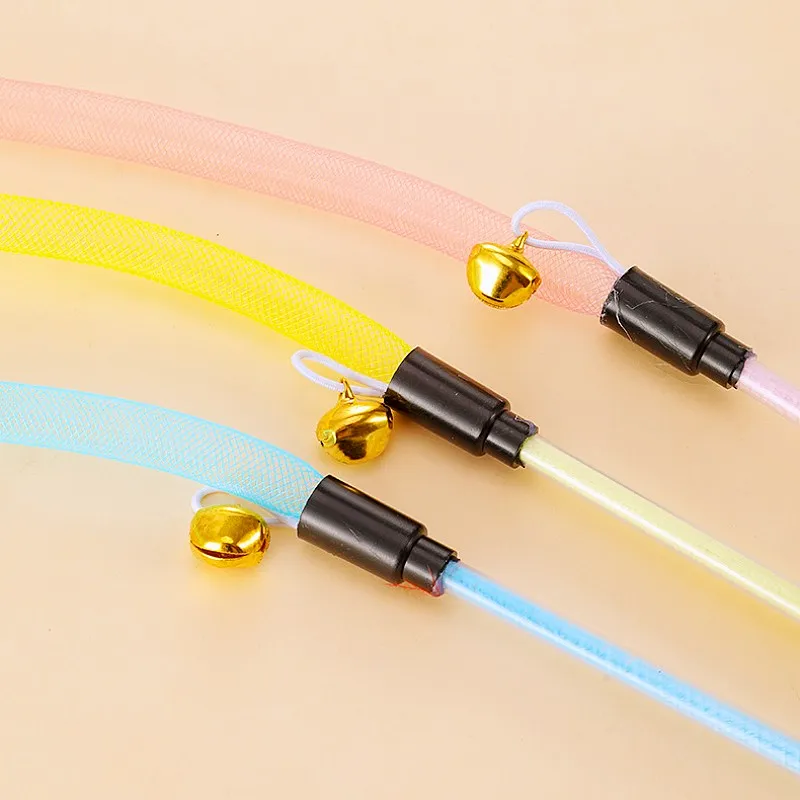 Juguete para gatos con plumas, palo con borla, juguete interactivo para gatos con campana, palos de red elásticos, juguetes para gatos, productos para mascotas - imagen 3