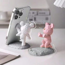 Soporte con oso para tablet y teléfono – Decoración de escritorio