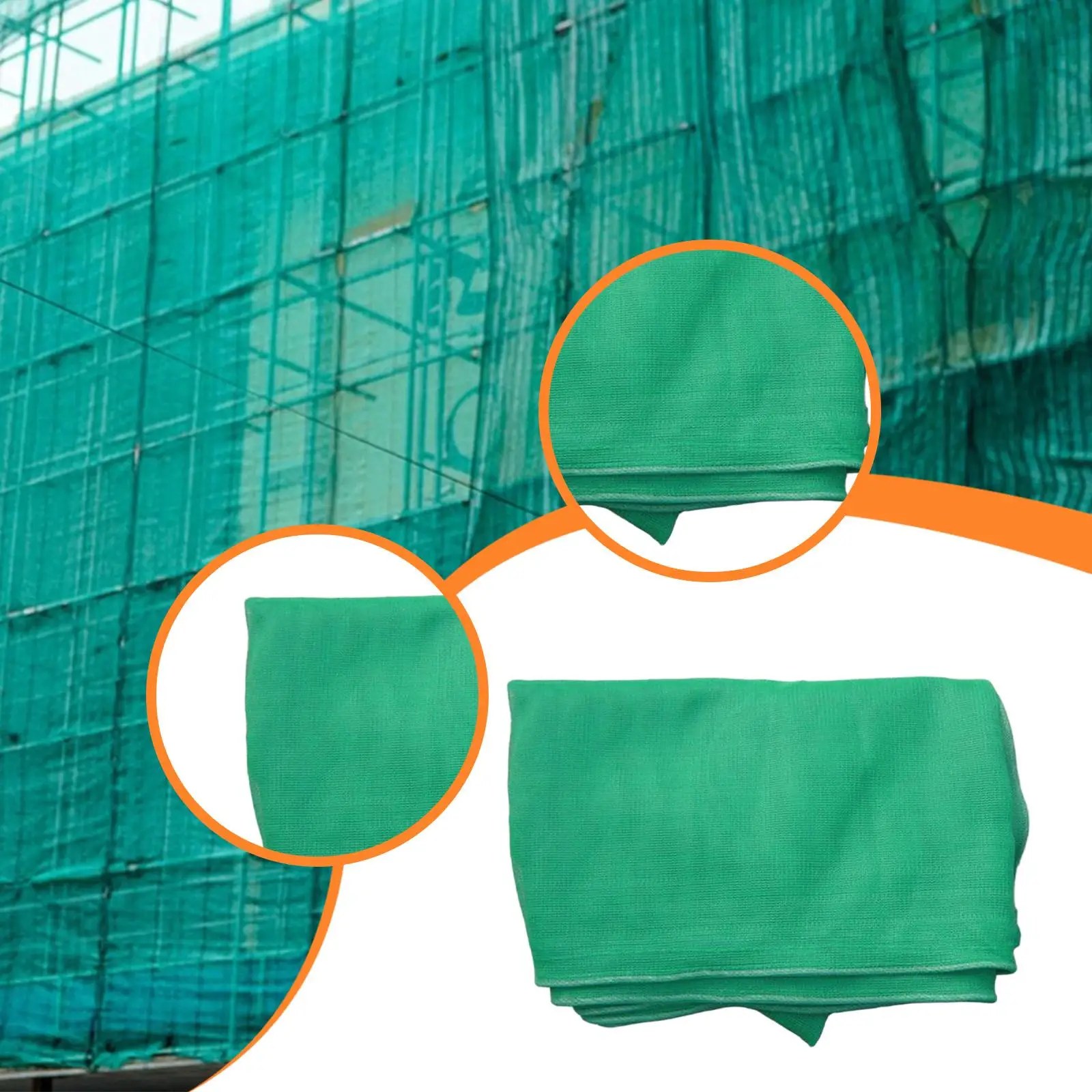 Red para cercas de construcción, red de defensa de desechos de 1,8 m × 6 m, recinto de red de andamio de barrera temporal para grava - imagen 2
