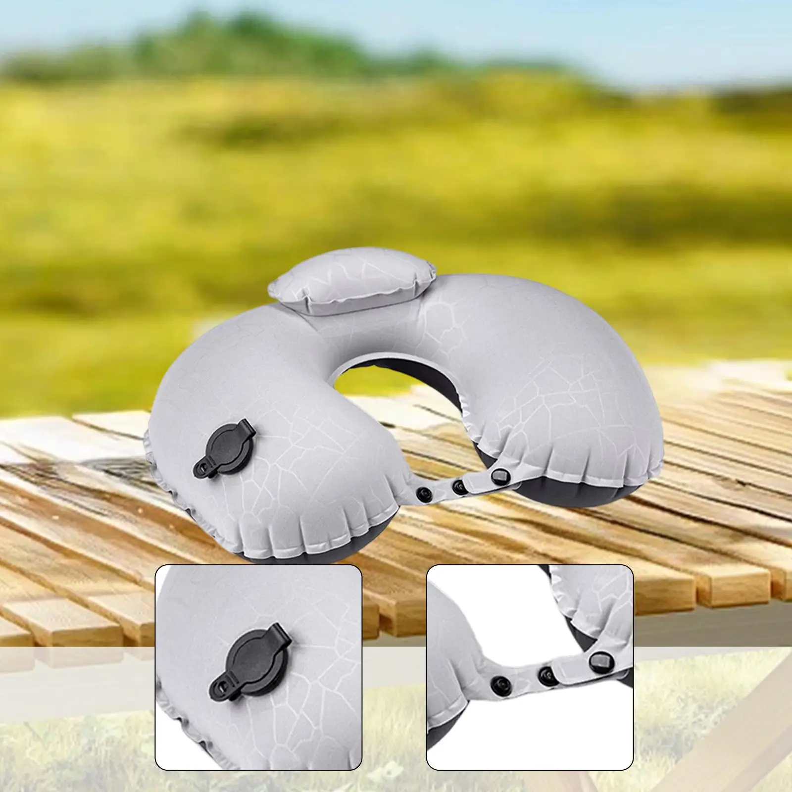 Inflatable Camping Pillow U Shape Comfortable Compact Multiuse Travel Pillow Inflatable Camping Pillow U Shape Comfortable Compact Multiuse Travel Pillow