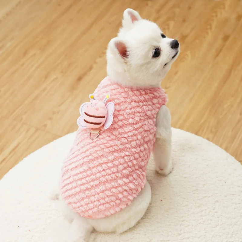 Nuevo Popular cachorro gato perro mascota ropa de otoño e invierno suministros abeja Teddy/pomeranian British Shorthair Universal - imagen 3