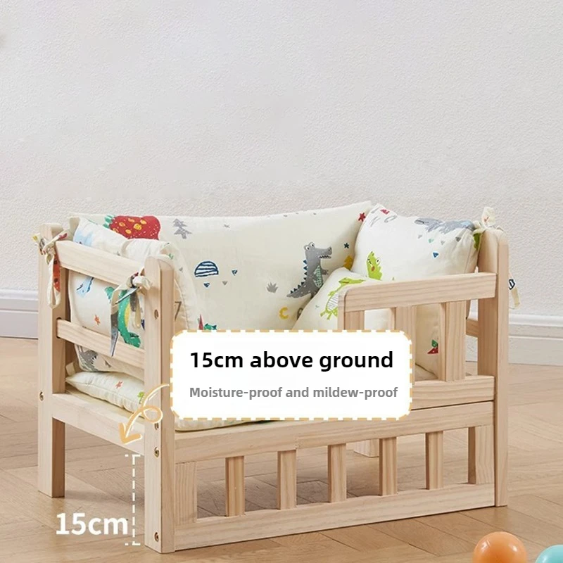 Cama para gatos de madera maciza, camas modernas para interiores para gatos, duraderas, a prueba de humedad, seguridad, pulido suave, camas para dormir, arena para gatos - imagen 3