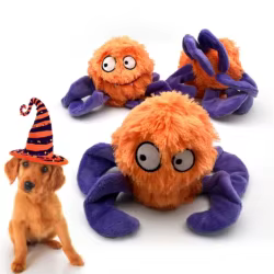 Araña de peluche realista para perros – Juguete interactivo