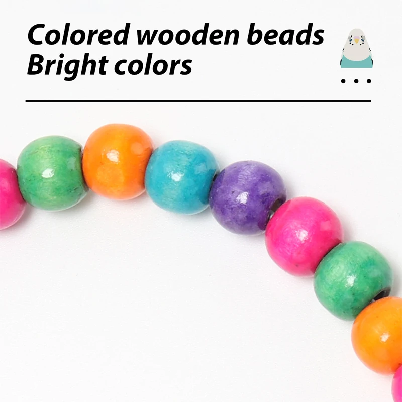 Columpios de madera para pájaros con campanas colgantes para cacatúas, accesorios para jaula de periquitos, jaula para pájaros, perca para loros, columpio colgante - imagen 4