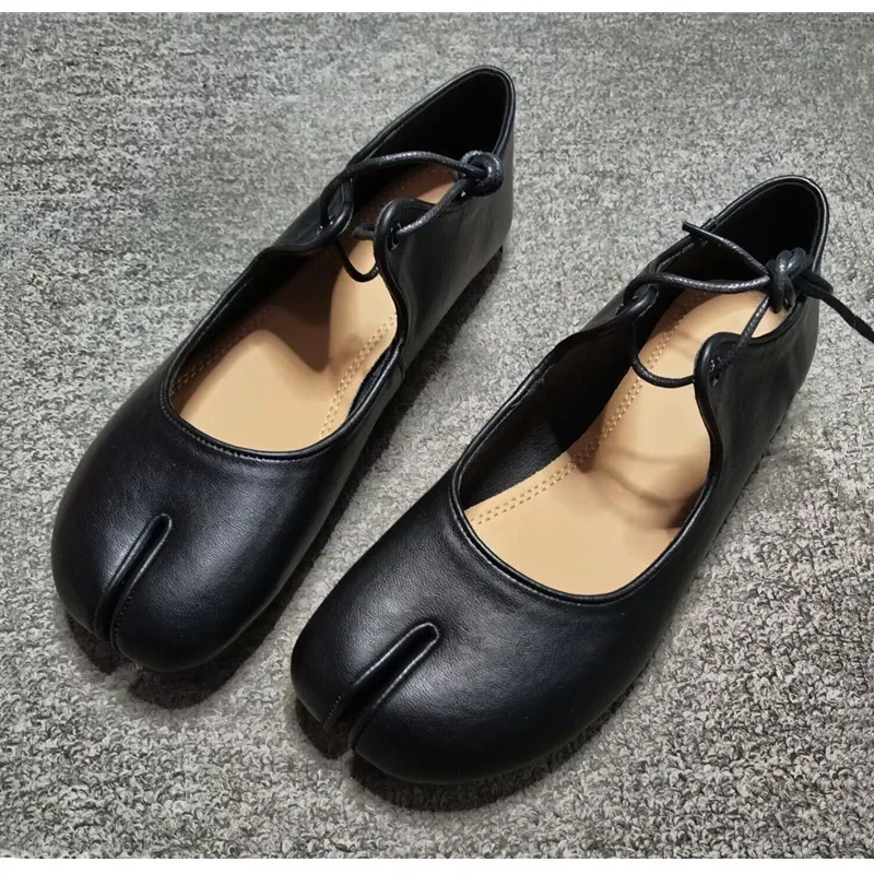 Zapatos planos de ballet en cuero para mujer – Cómodos y suela suave - imagen 2