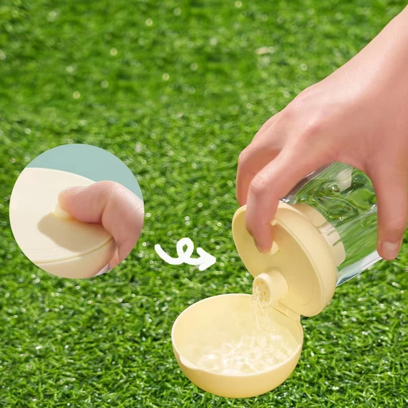 Cuenco alimentador para mascotas de 300/550ml, dispensador de agua 2 en 1, botella de viaje portátil para caminar para perros y gatos, cuencos para beber para cachorros, suministros para mascotas - imagen 4