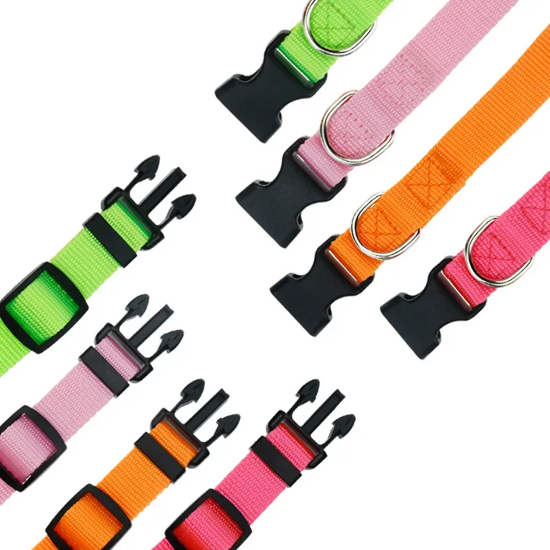 Collar ajustable de nailon para perros, cadena de entrenamiento para cachorros, accesorios para mascotas, Color caramelo - imagen 5