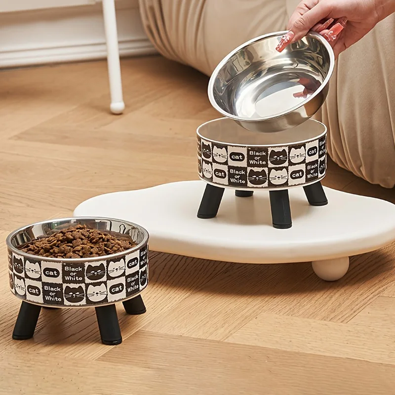 Cuenco elevado para perros de 350ml, alimentador para perros con punta elevada, Protector de cuello, cuenco para gatos, plato antivómitos, alimentador para gatitos, suministros para mascotas - imagen 3