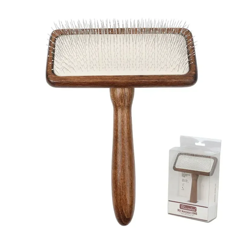 Cepillo de pelo para Gato, cojín de aire, peine para gatos, cepillo para quitar el pelo para perros, peine de acero inoxidable para pelo largo, suministros de limpieza para perros - imagen 5