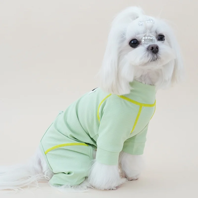 Mono de algodón transpirable para perros pequeños Maltese y Yorkie