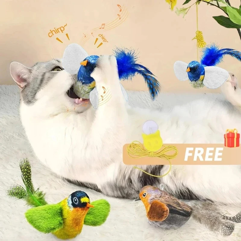 Juguete de pared para gatos con pájaros y hierba gatera - imagen 4