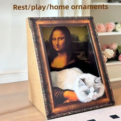 Rascador decorativo de pie para gatos – Diseño resistente 2 en 1