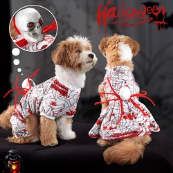 Disfraz Halloween araña sangrienta para perros pequeños y gatos