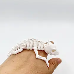 Figura 3D de lagarto esqueleto – Decoracion gotica para gatos y perros