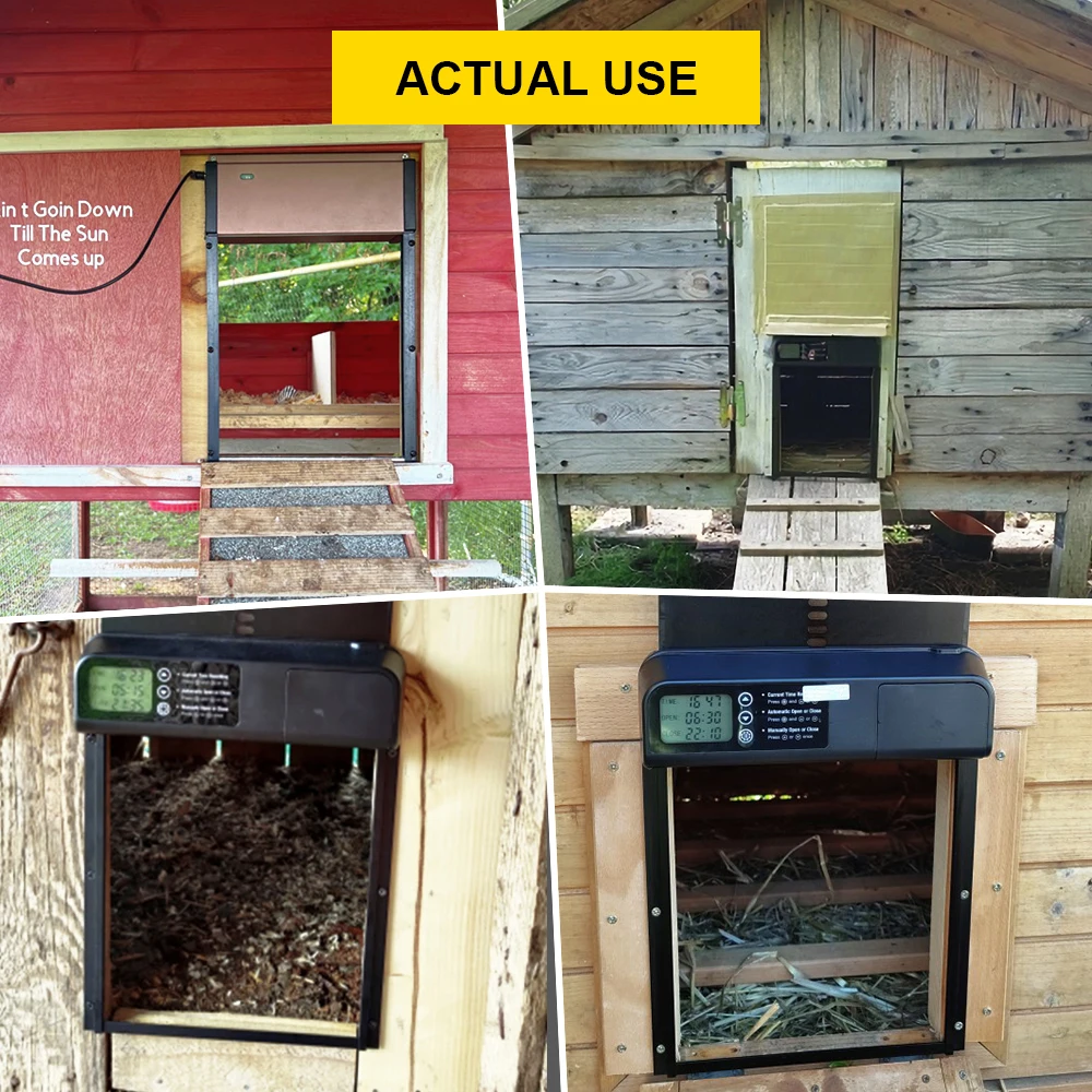 Puerta automática para gallinero con temporizador y batería - imagen 4