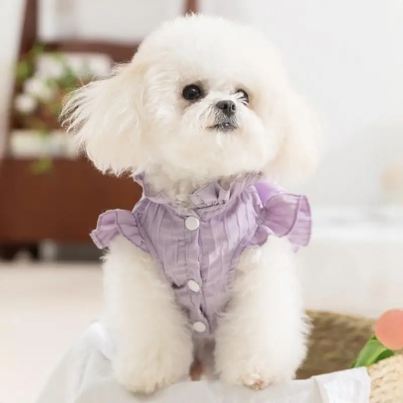 Vestido con tulipanes para perro y gato – Disfraz de verano para Chihuahua - imagen 3