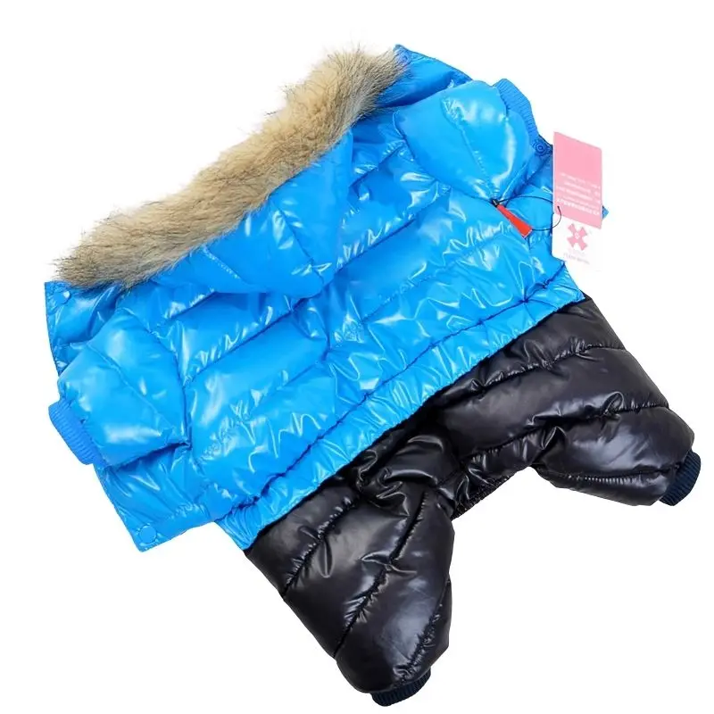 Chaqueta impermeable para perros, mono para perros pequeños, ropa cálida de invierno para mascotas, abrigo suave con capucha para cachorros, trajes de Bulldog - imagen 3