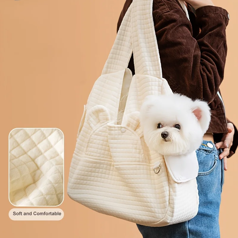 Cómoda bolsa para perros, bolso de hombro tipo bandolera para mascotas, bolsa portátil para viajes al aire libre, para gatos y cachorros, adecuada para mascotas de 6kg - imagen 3