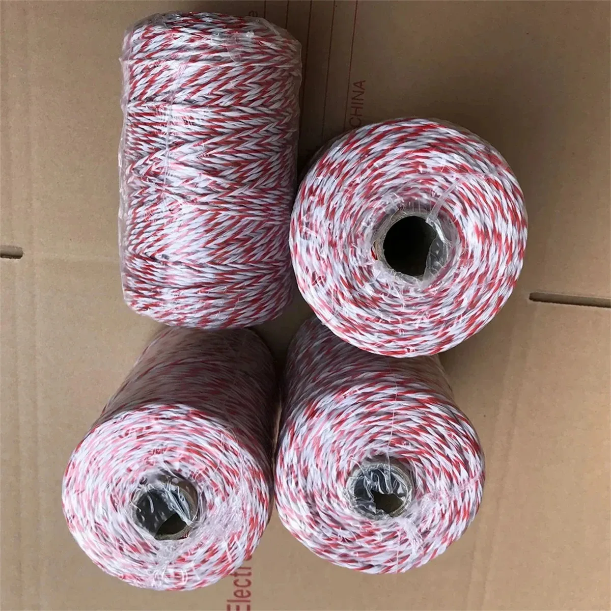 Rollo de 200/500M, cuerda de poliéster eléctrica con cuerda de polietileno de acero para cercas de animales y caballos, alambre y accesorio de resistencia ultrabaja - imagen 3