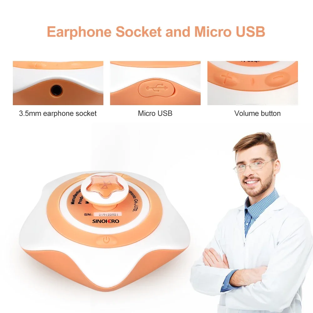 Bluetooth Doppler Fetal ultrasonido inalámbrico bolsillo Monitor de ritmo cardíaco hogar embarazo bebé Detector de sonido aplicación SF20 - imagen 4