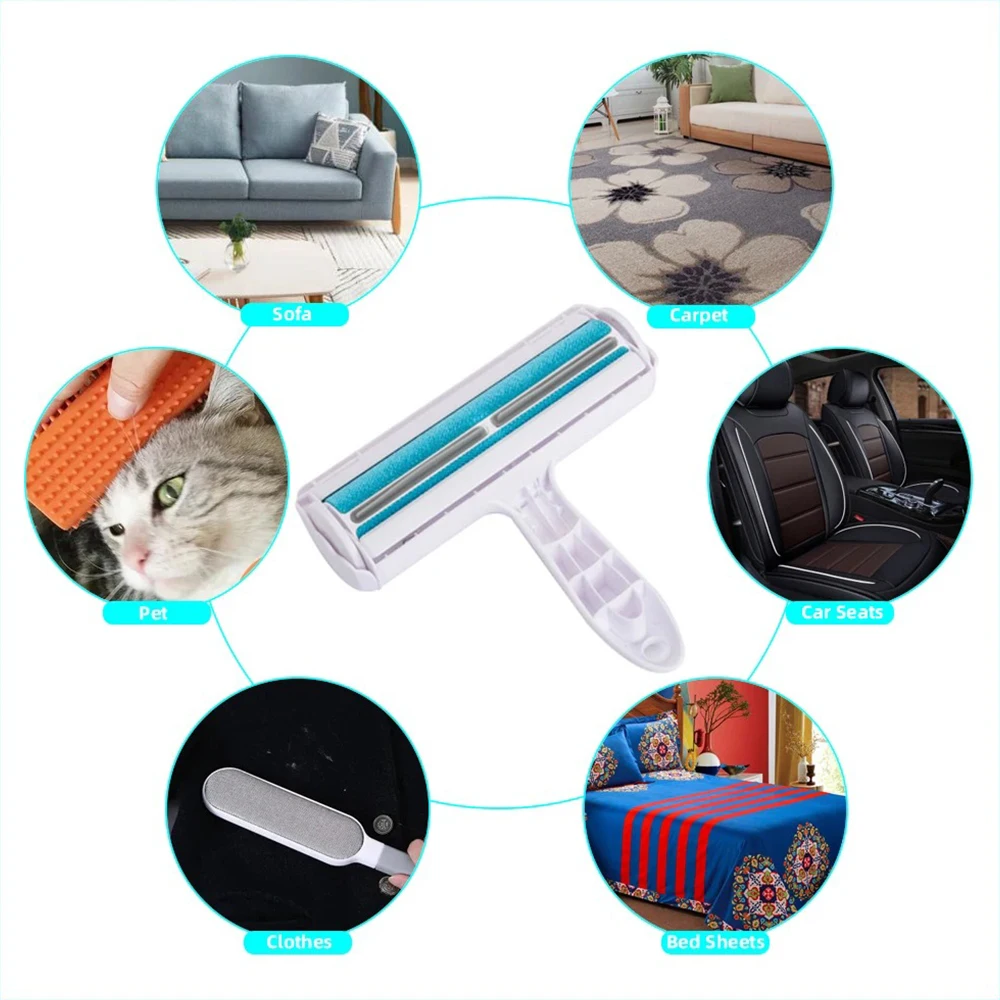 Pet Hair Remover Roller Dog & Cat Fur Remover with Self Cleaning Base Efficient Animal Hair Removal Tool Perfect for Furni Sofa - imagen 3