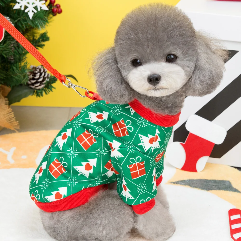 Ropa de Navidad para perros, disfraz de Papá Noel para cachorros, camiseta de fiesta para mascotas, ropa para perros pequeños y medianos, ropa para mascotas Chihuahua - imagen 5