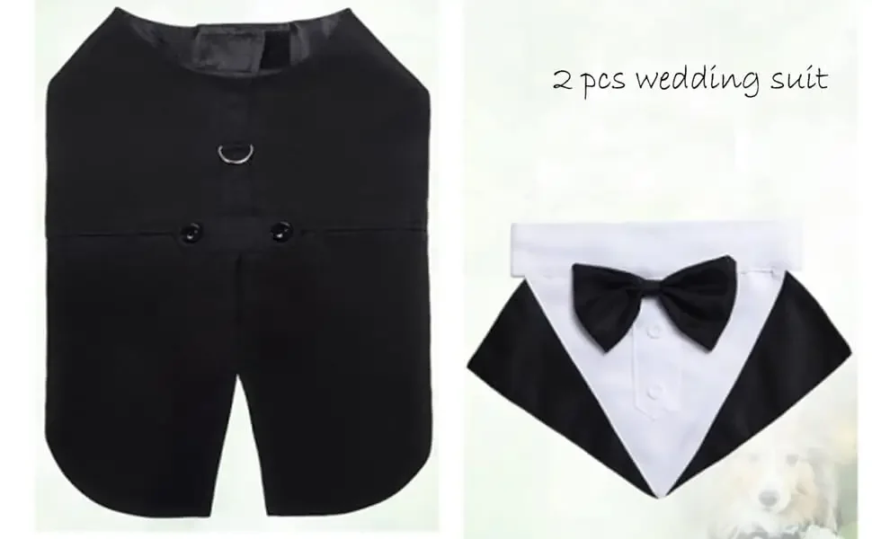 Big Dog Costume Halloween Cosplay Clothes for Large Dogs Tuxedo