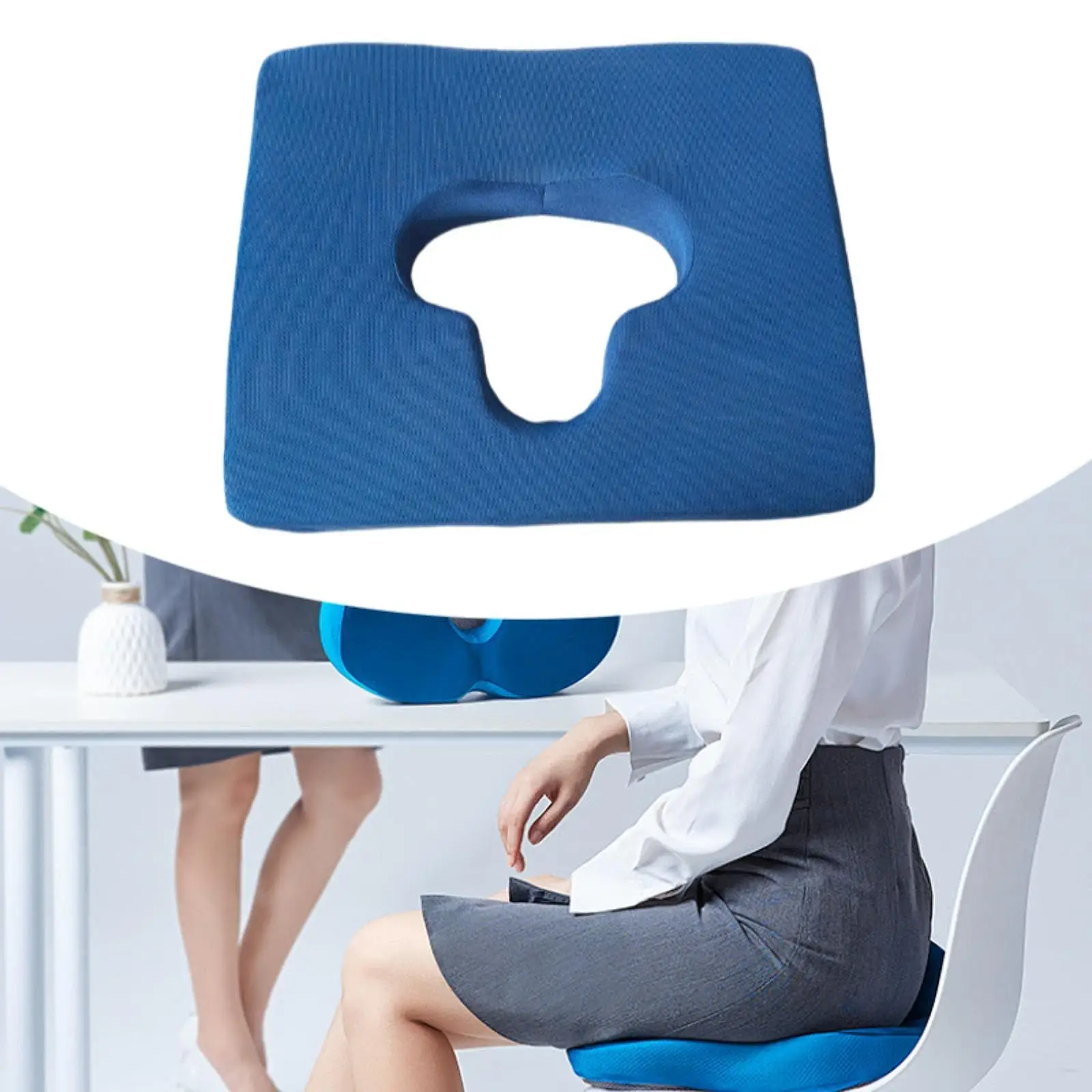 Cojín para dolor de cama, cojín para coxis multiusos para sentarse durante mucho tiempo, almohadilla de diseño hueco reutilizable, cojín para glúteos para hombres, mujeres y personas mayores - imagen 4