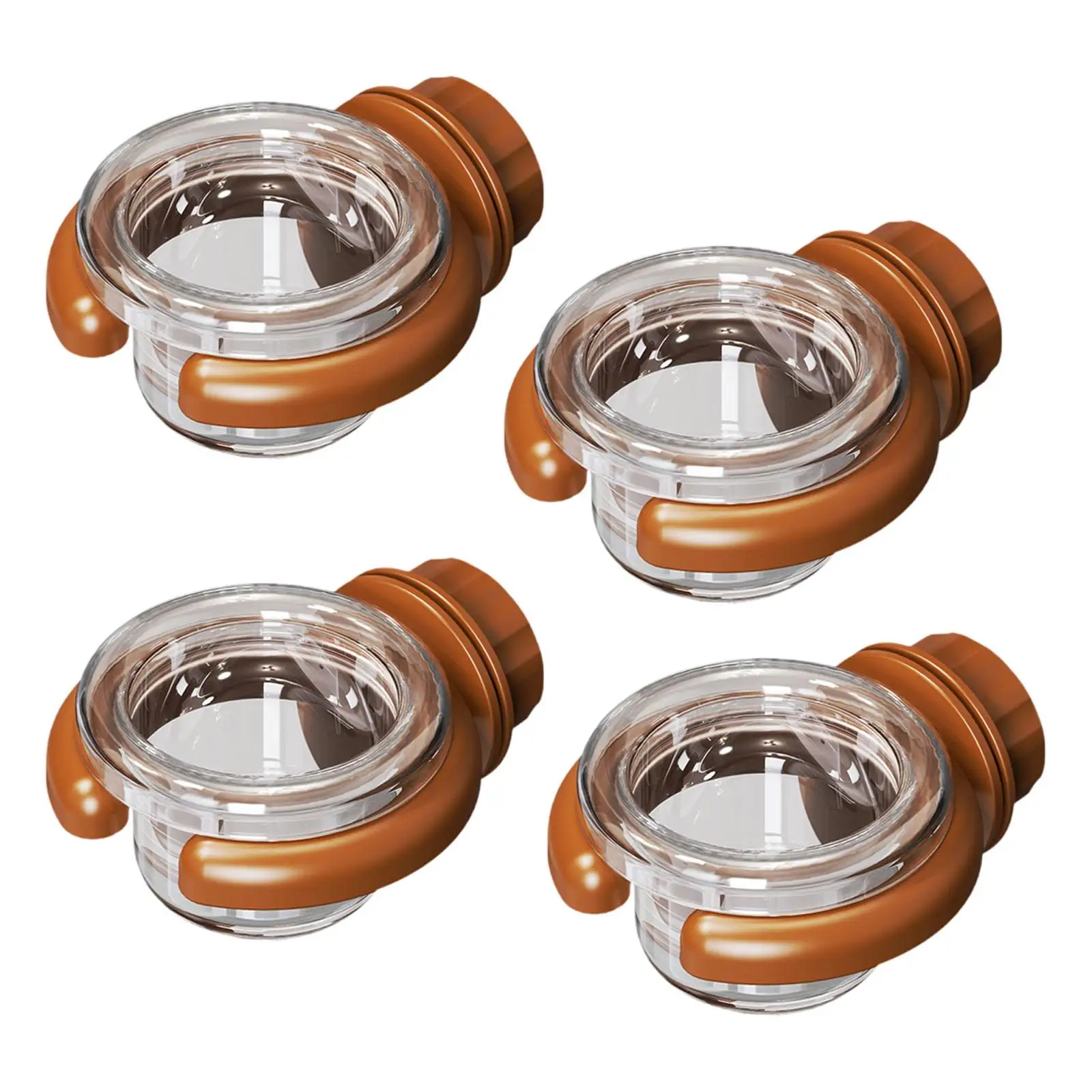 4x Bird Water Feeder Accessory Versatile Easy to Clean Sturdy Professional Yard Transparent Hanging Feeding Bowl Garden Decor