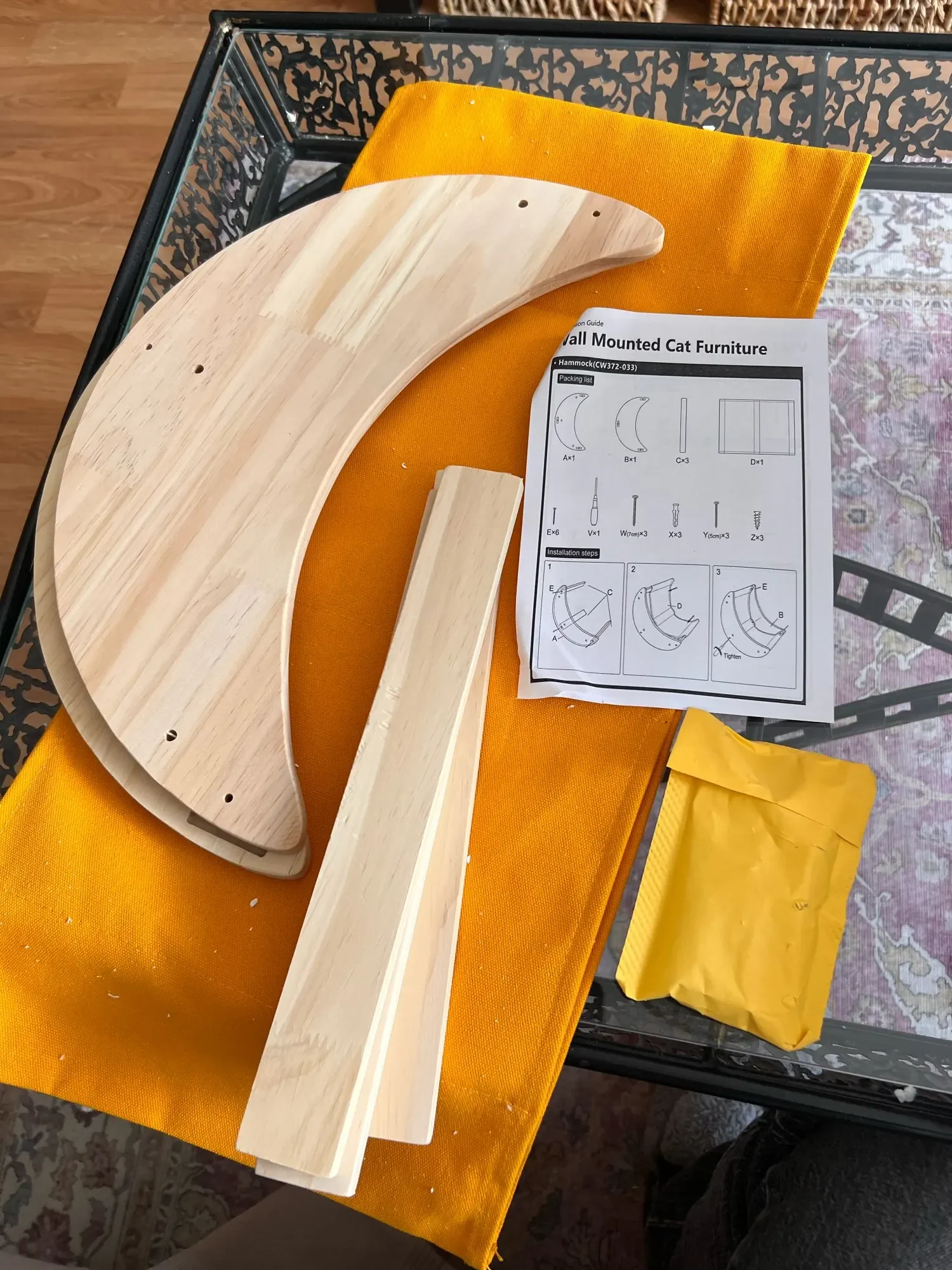 Poste rascador para gatos, Pedestal de actividad interior extraíble montado en la pared, marco de escalada para gatos, hamaca, árbol de Sisal para gatos - imagen 4