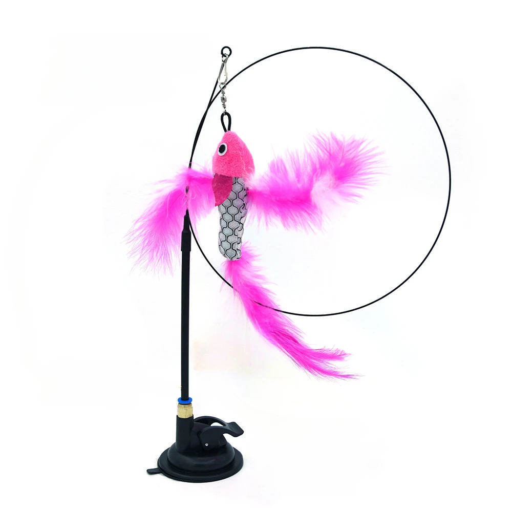 Varita con pluma esponjosa y ventosa de campana