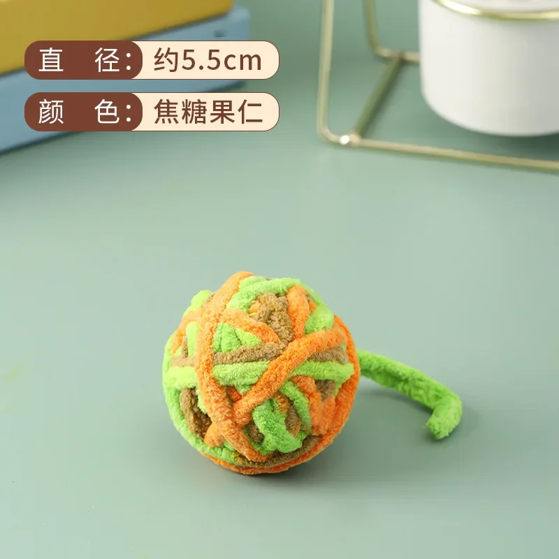 Bola de lana para mascotas, juguete silencioso, resistente a mordeduras, para aliviar el gato, palo de burlas para gatos - imagen 5