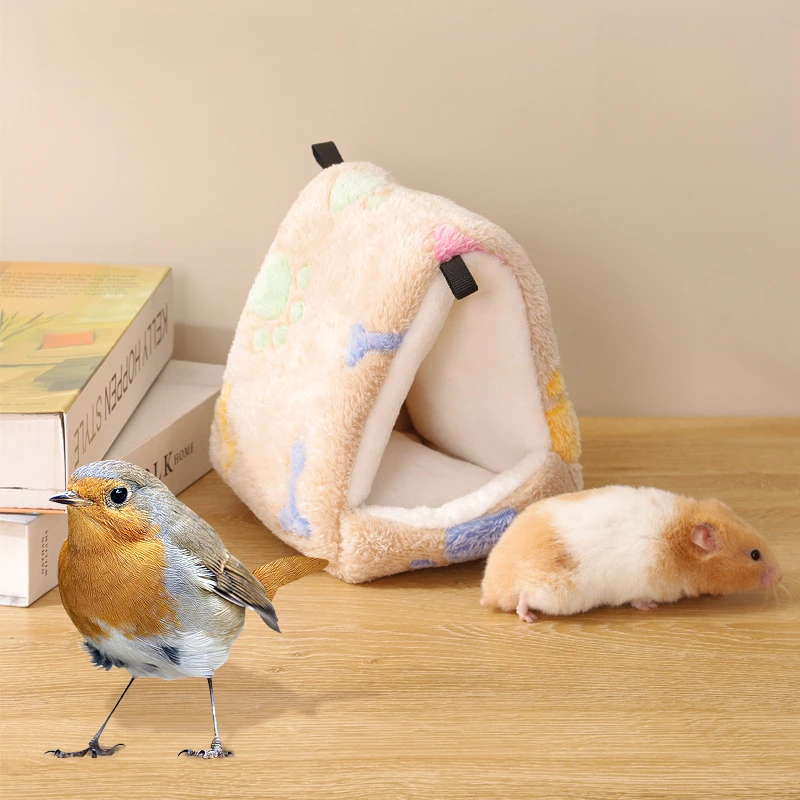 Nidos para pájaros para mascotas que mantienen el calor en invierno, nido de algodón para colgar en miel, hámster, loro, productos para mascotas, suministros, nidos para pájaros - imagen 3