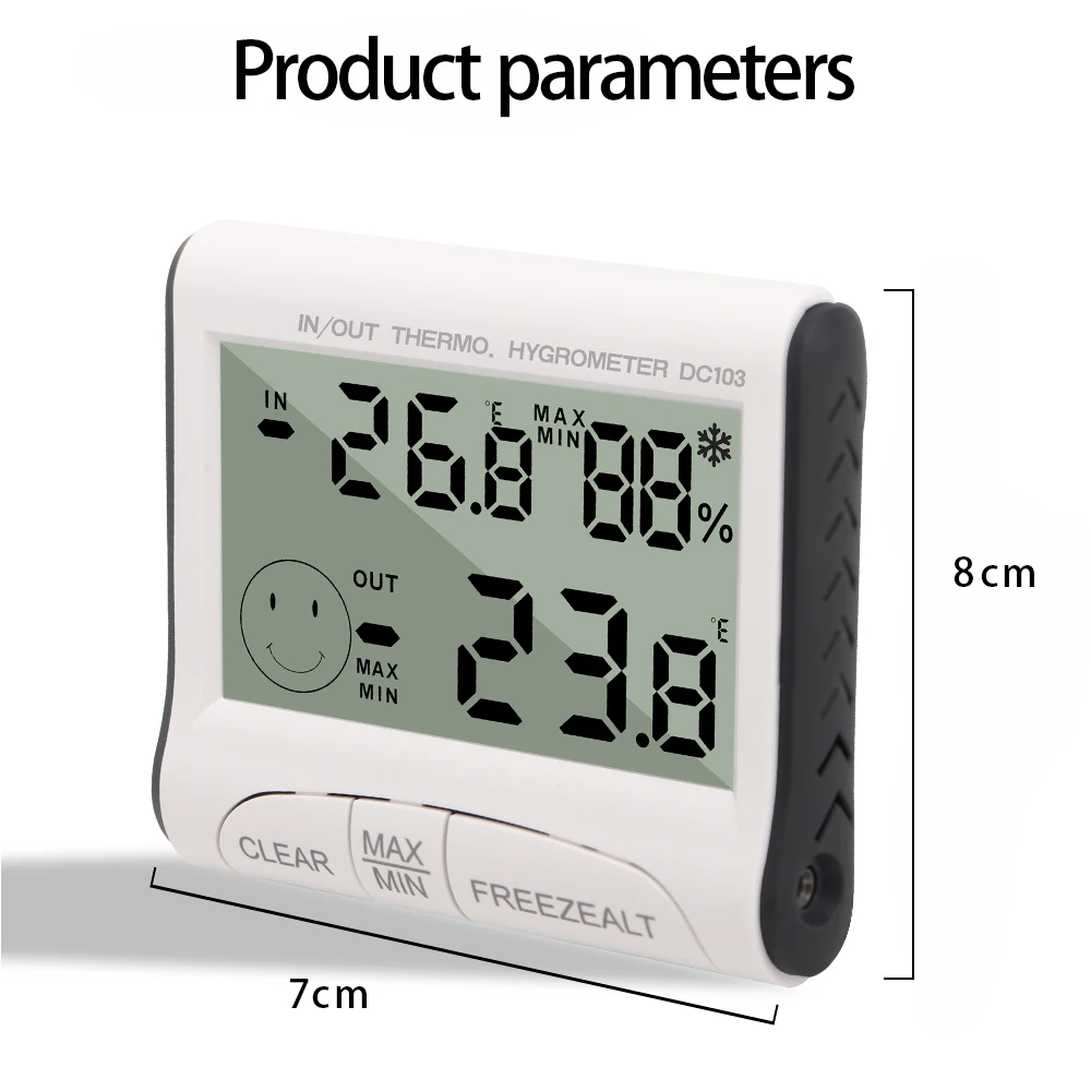 Termómetro higrómetro LCD para gatos y perros: interior/exterior - imagen 2