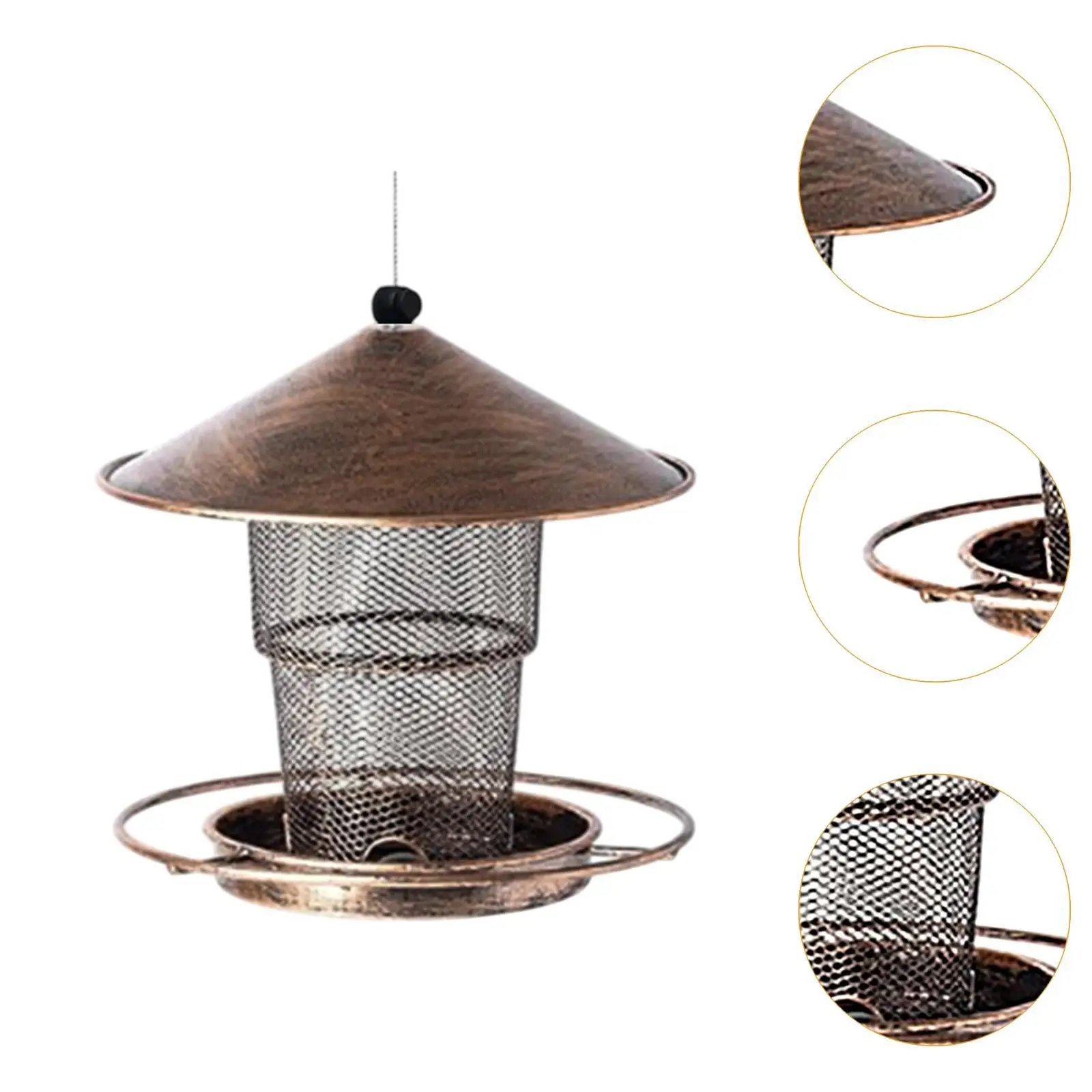 Bird Feeder for Outside Garden Decoration Weatherproof Easy Clean Hollow Design Bird Food Bowl Feeding Station for Backyard
