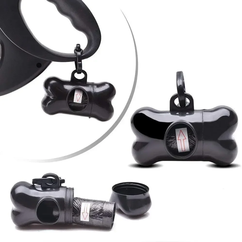 Bolsas desechables para excrementos de mascotas, bolsa para excrementos de perros, dispensador de huesos con Clip para correa, suministros de productos para perros y cachorros, bolsas de 5 rollos (75 uds) - imagen 2