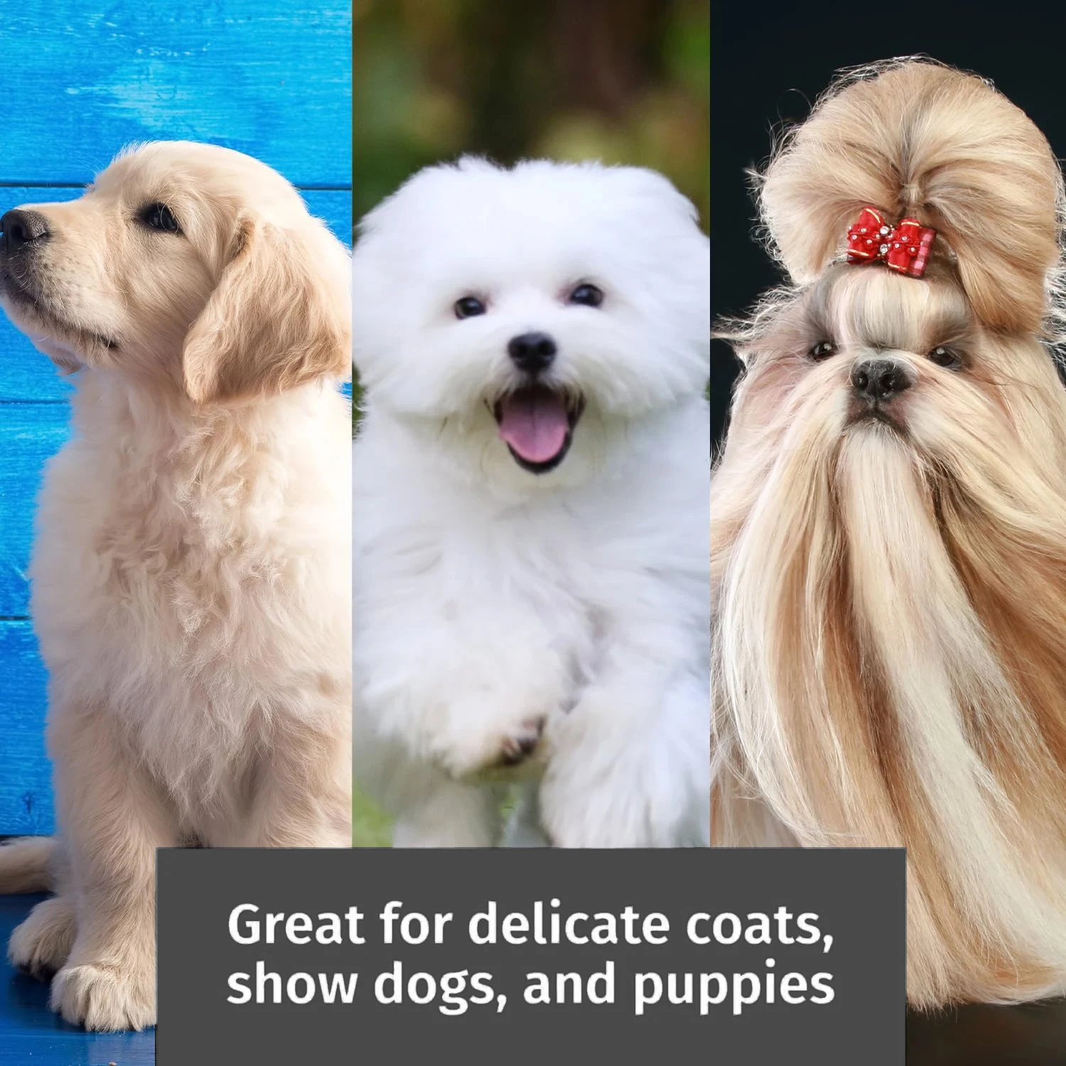 Cepillo rebanador para el cuidado de perros con pasadores largos y suaves, perfecto para razas de garabatos, pasadores en ángulo para desmastar y quitar el subpiso