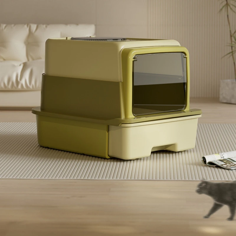 Caja de arena para gatos extra grande inodora anti-salpicaduras UV-C - imagen 4