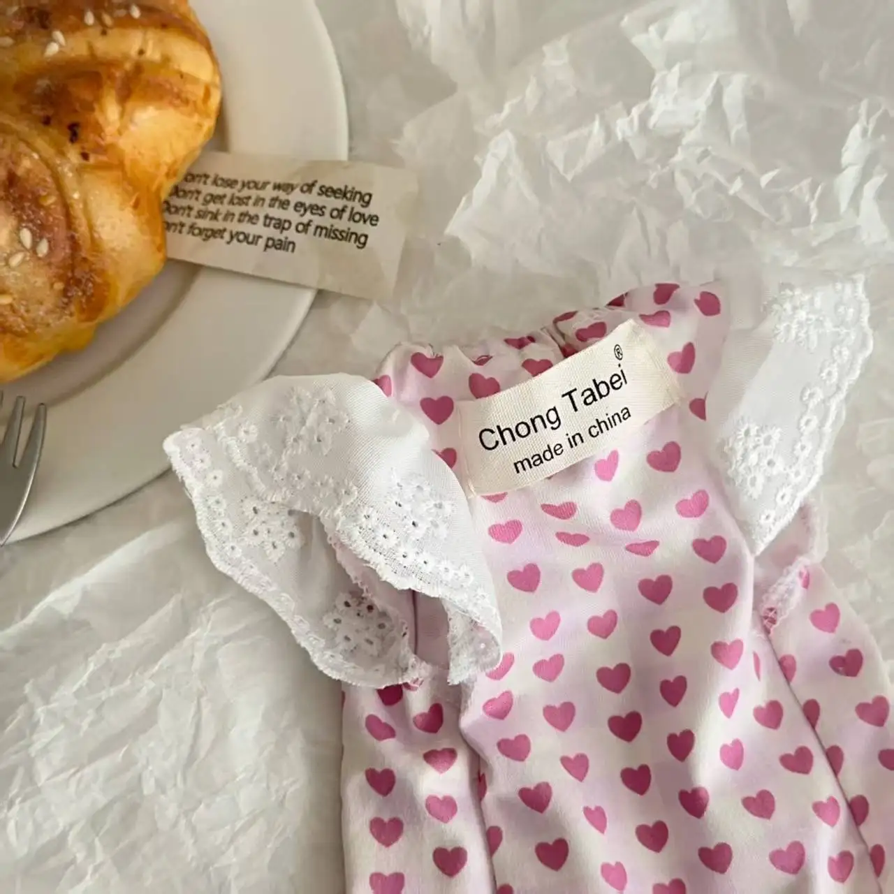 Chaleco de manga voladora de encaje para primavera y mascotas, falda de calabaza para gato, vestido de amor para mascotas, ropa para perros pequeños, ropa para cachorros - imagen 3