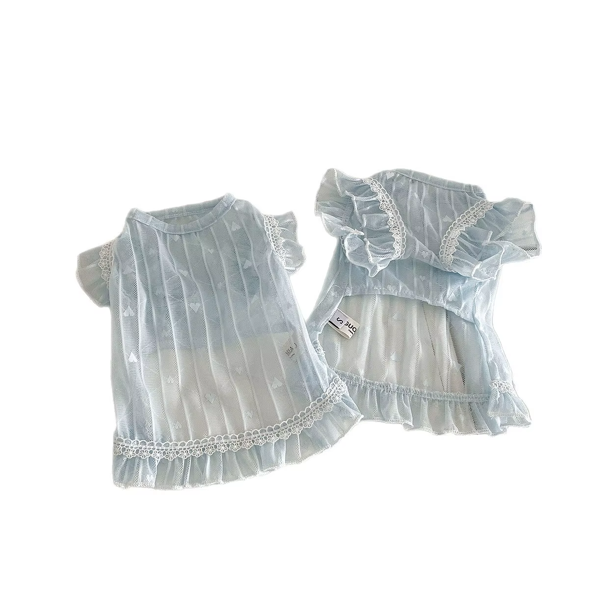 Vestido princesa perro pequeño mediano – Malla transpirable con encaje