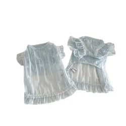 Vestido princesa perro pequeño mediano – Malla transpirable con encaje