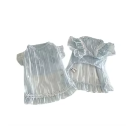 Vestido princesa perro pequeño mediano – Malla transpirable con encaje