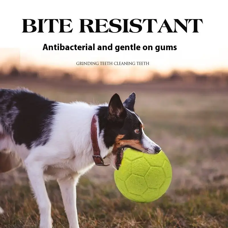 Juguete balón fútbol interactivo para perros resistente y elástico - imagen 2