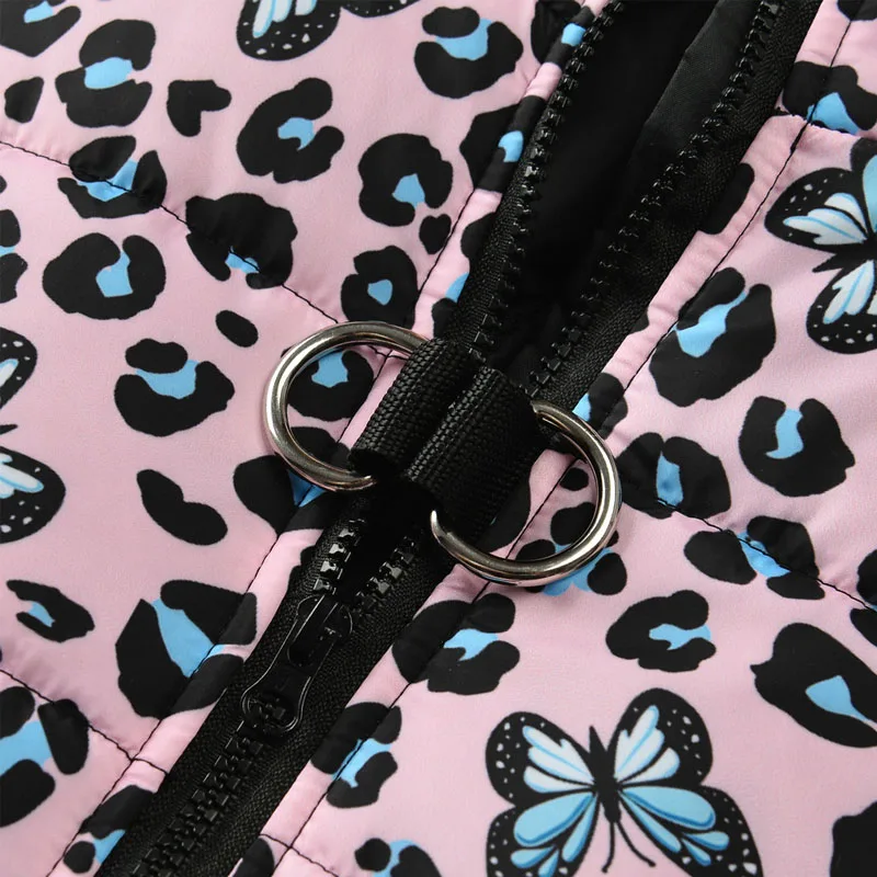Chaleco acolchado cálido para perros pequeños y medianos – Leopardo - imagen 4