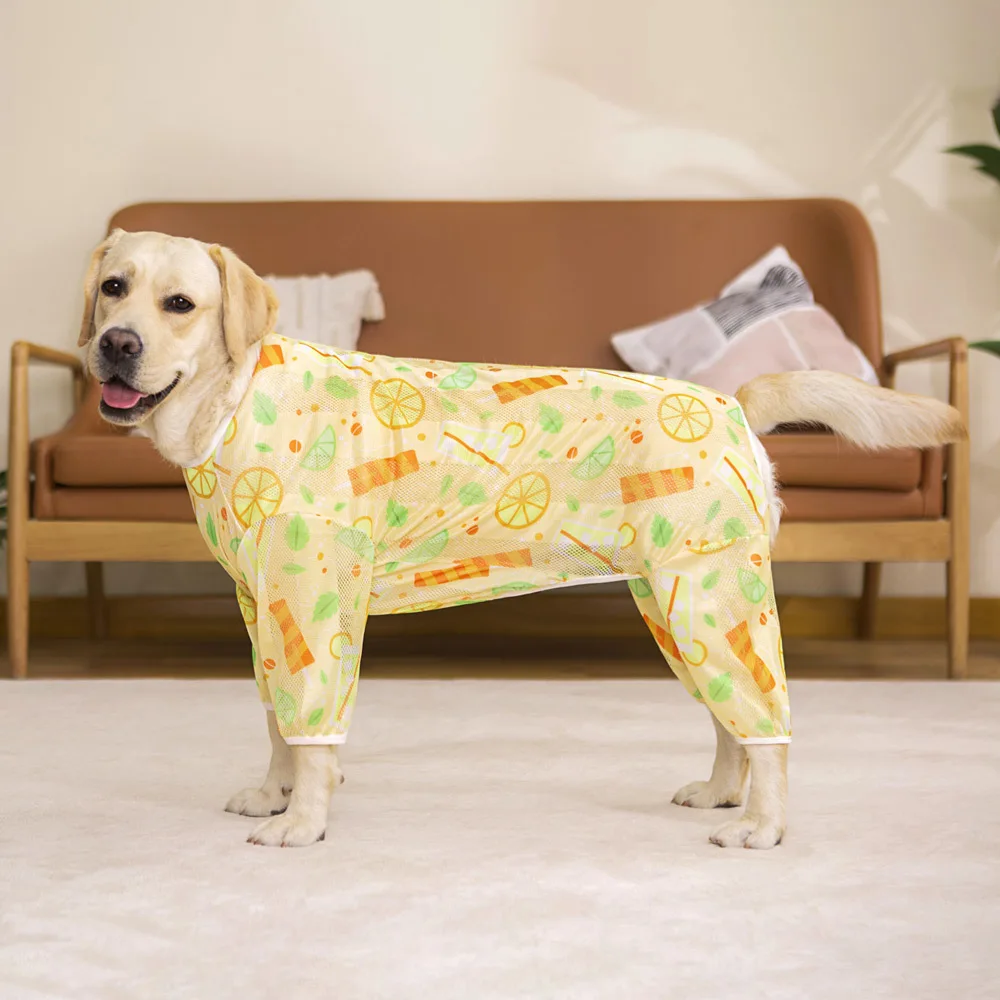 Traje ligero de recuperación quirúrgica para perros medianos y grandes, camisetas de camuflaje de secado rápido para perros, mono PJS - imagen 5