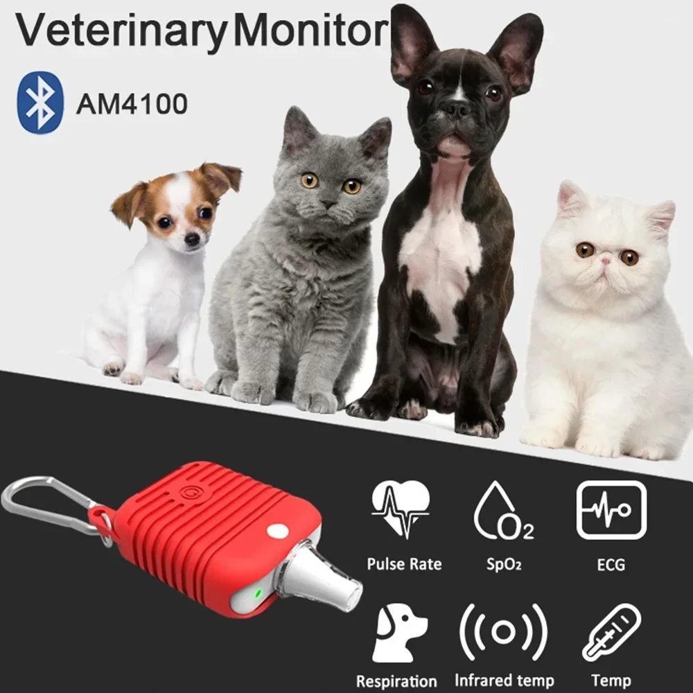 Monitor veterinario multiparámetro Bluetooth ropa inteligente ECG Macine Pet SPO2 RESP TEMP PR Monitor aplicación IOS Android - imagen 5