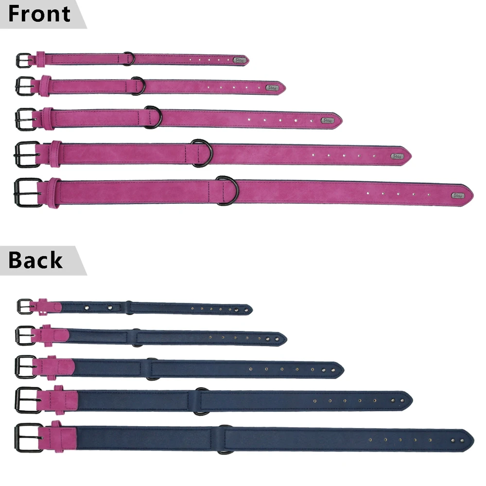 Collar grande para perro, collares acolchados suaves para perro, Collar duradero de cuero Real para mascotas, Collar para perros grandes Rottweiler Labrador Pitbull - imagen 4